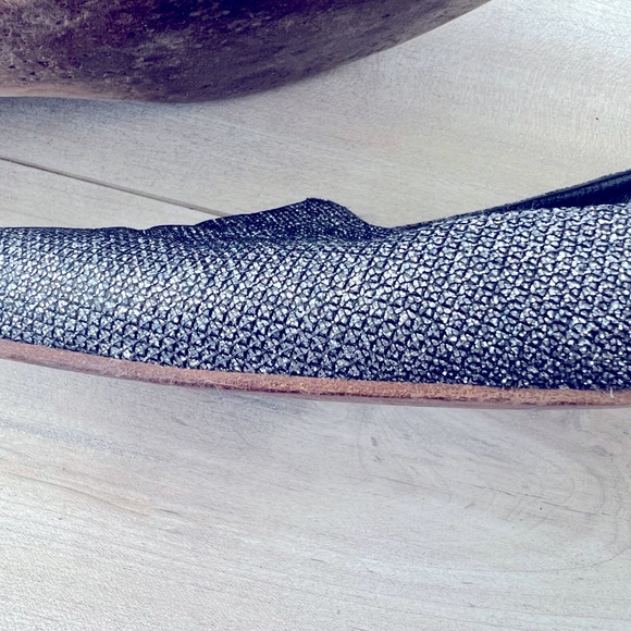 STUART WEITZMAN - fabric grey silver pointy flat ballet shoes  size 9.5 - Picture 12 of 15